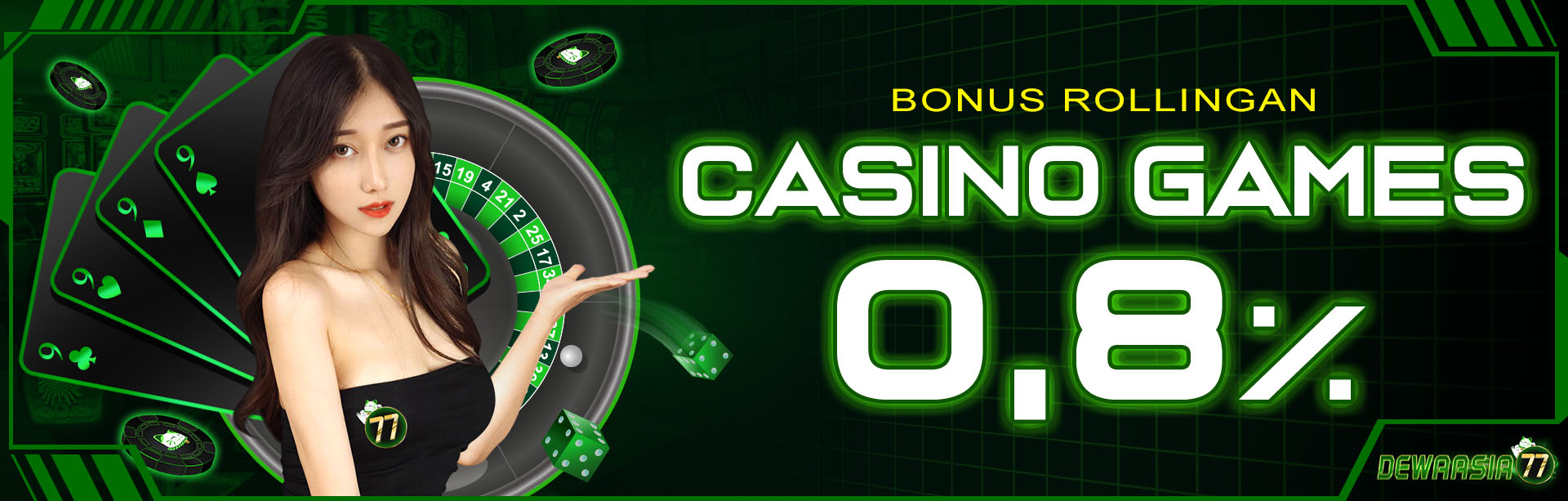 BONUS ROLLINGAN CASINO 0.8%