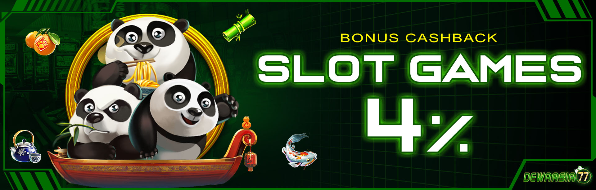 BONUS CASHBACK SLOT 4 %